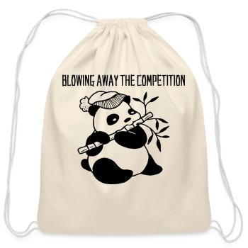 Blowing away the competition - Flute - Cotton Drawstring Bag - natural - Front