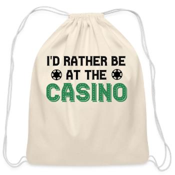 Casino - Cotton Drawstring Bag - natural - Front