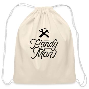 Handyman Tinkerer Handy Man Fix It DIY Hobby - Cotton Drawstring Bag - natural - Front