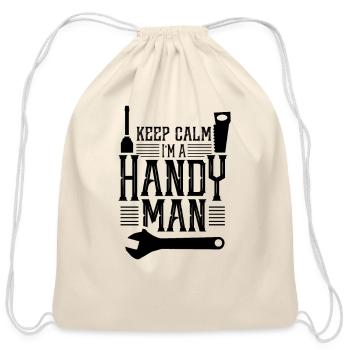 Handyman DIY Hobby Handy Man Fix It Tinkerer - Cotton Drawstring Bag - natural - Front