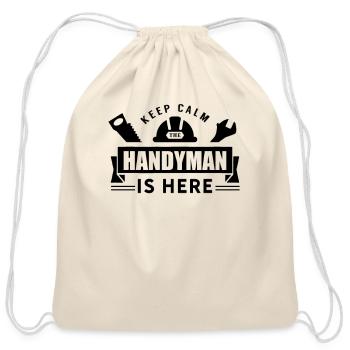 Handyman Tinkerer Fix It DIY Hobby Handy Man - Cotton Drawstring Bag - natural - Front