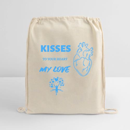 Kisses To Your Heart - Cotton Drawstring Bag