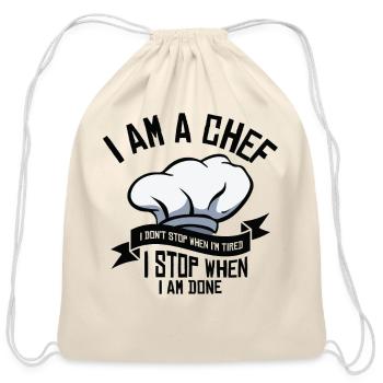 Chef Cooking Meals Culinary Cooks Baking - Cotton Drawstring Bag - natural - Front