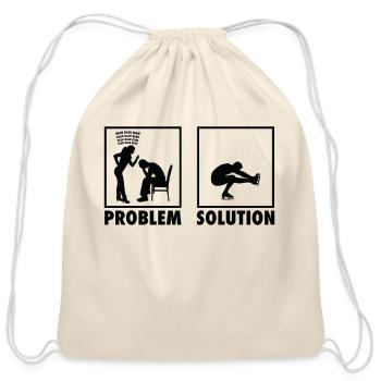 Figure Skating Figure Skaters Statement Problem - Cotton Drawstring Bag - natural - Front