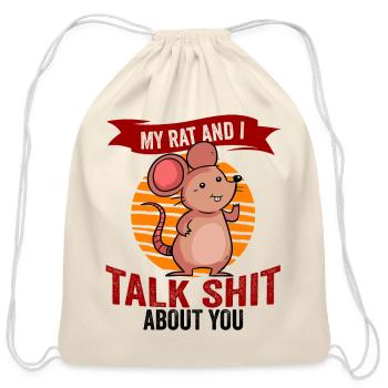 Rat Rodent Rat Lovers Mouse Pet - Cotton Drawstring Bag - natural - Front