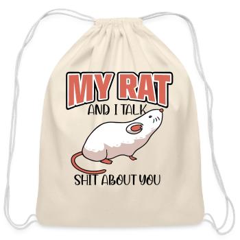 Rat Rodent Rat Lovers Mouse Pet - Cotton Drawstring Bag - natural - Front