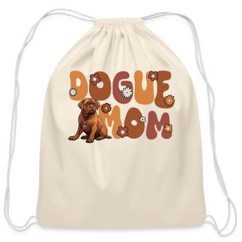 Dogue De Bordeaux Groovy Dogue Mom - Cotton Drawstring Bag - natural - Front
