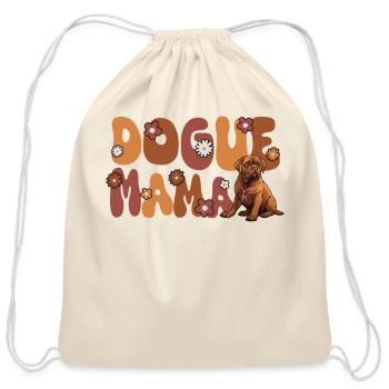 Dogue De Bordeaux Groovy Dogue Mom - Cotton Drawstring Bag - natural - Front