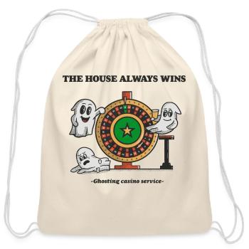 The Casino Ghosts - Cotton Drawstring Bag - natural - Front