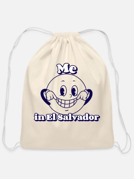 Me in El Salvador - Cotton Drawstring Bag - natural