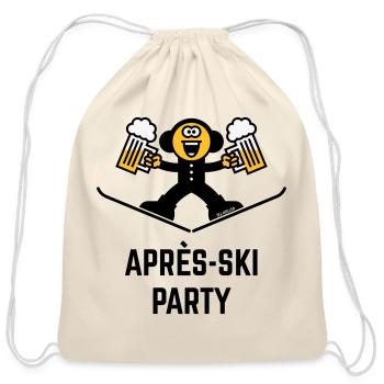 Après-Ski Party (Beer / Caricature / 3C) - Cotton Drawstring Bag - natural - Front