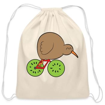 Kiwi Bird New Zealand Kiwi Bird And Kiwi Fruit Kiw - Cotton Drawstring Bag - natural - Front