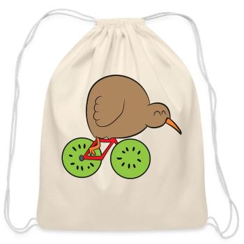 Kiwi Bird New Zealand Kiwi Bird And Kiwi Fruit Kiw - Cotton Drawstring Bag - natural - Front