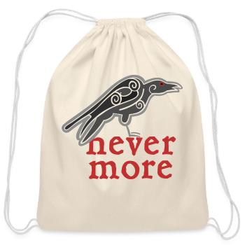 Goth Raven - Cotton Drawstring Bag - natural - Front