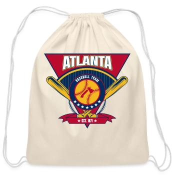 The Only Game Where You Can Hit and Run : Baseball - Cotton Drawstring Bag - natural - Front
