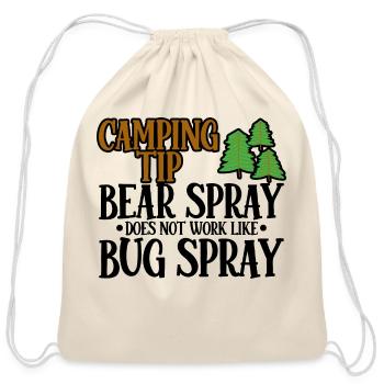 Bear Spray Does Not Work Like Bug Spray 4 - Cotton Drawstring Bag - natural - Front