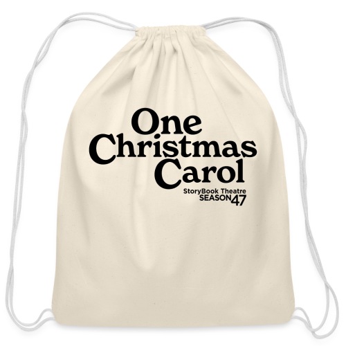 OneXmasCarol Wht no text - Cotton Drawstring Bag