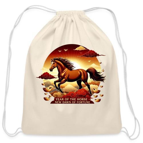 Year of the Horse Sunrise T Shirt, Lunar New Year - Cotton Drawstring Bag