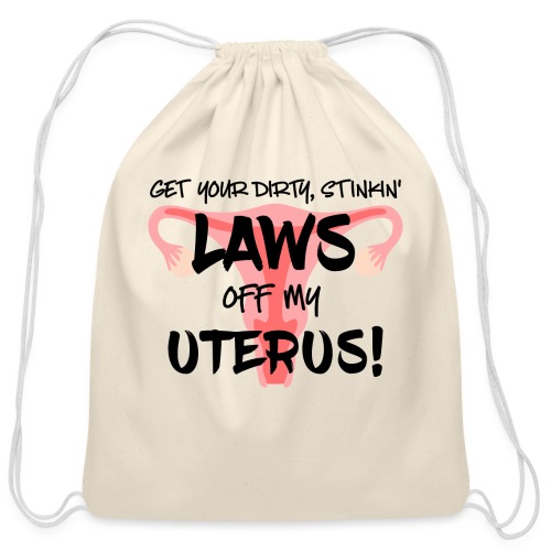 uterus on light - Cotton Drawstring Bag