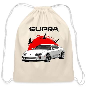 Toyota Supra MK4 Vintage - Cotton Drawstring Bag - natural - Front