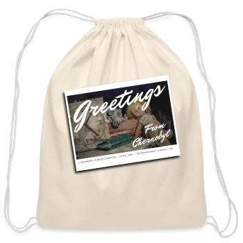 Chernobyl postcard - Cotton Drawstring Bag - natural - Front