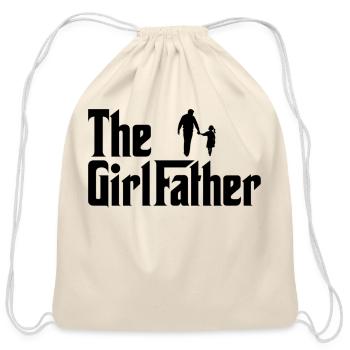 The Father Dad Of Daddy Daughter - Cotton Drawstring Bag - natural - Front