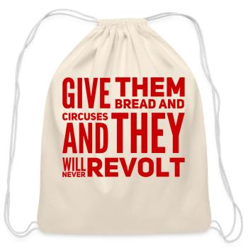 Bread and circuses - Cotton Drawstring Bag - natural - Front