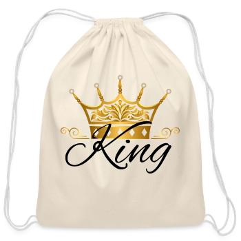 King - Cotton Drawstring Bag - natural - Front