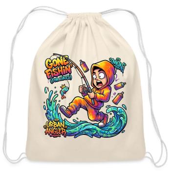 Urban Angler Neon Splash - Cotton Drawstring Bag - natural - Front