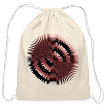 Rose Gold Spiral Ring Abstract - Cotton Drawstring Bag - natural - Front