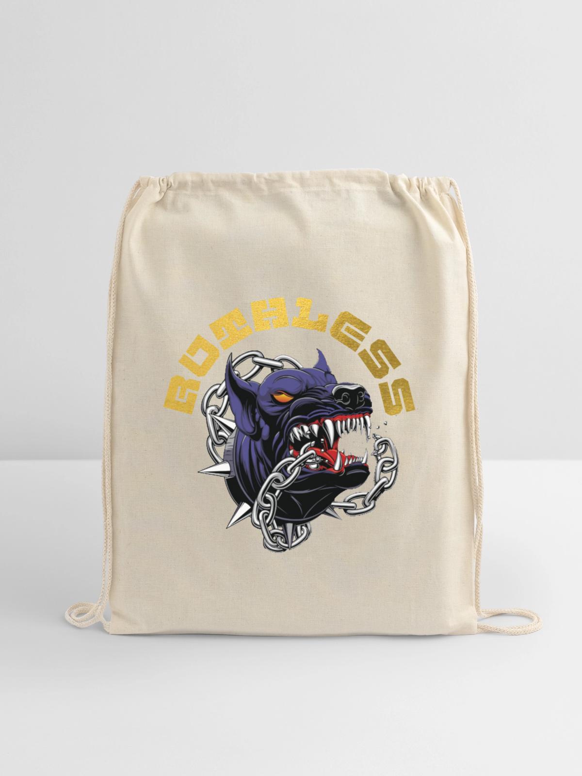 RUTHLESS - Cotton Drawstring Bag - natural - Front