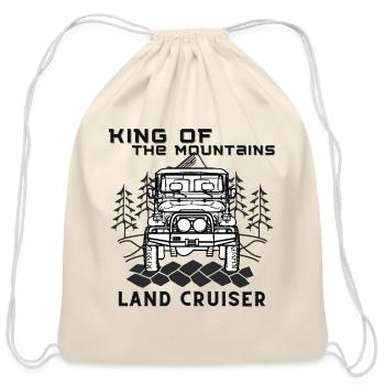 King of The Mountains Toyota Land Cruiser J40 - Cotton Drawstring Bag - natural - Front