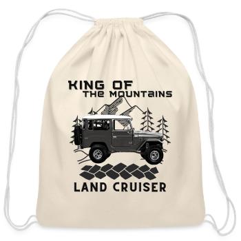 King of The Mountains Toyota Land Cruiser J40 - Cotton Drawstring Bag - natural - Front