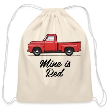 Mine Is Red - Cotton Drawstring Bag - natural - Front