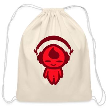 KIDDAIKIDDEE Design No.4 - Cotton Drawstring Bag - natural - Front