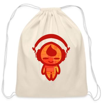 KIDDAIKIDDEE Design No.42 - Cotton Drawstring Bag - natural - Front