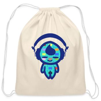 KIDDAIKIDDEE Design No.38 - Cotton Drawstring Bag - natural - Front