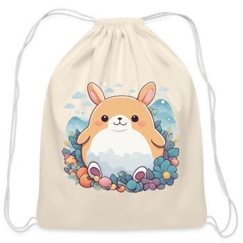 Squish Your Stress Away - Cotton Drawstring Bag - natural - Front