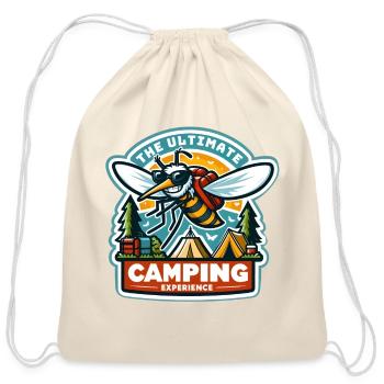 Mosquito Funny Ultimate Camping Experience - Cotton Drawstring Bag - natural - Front