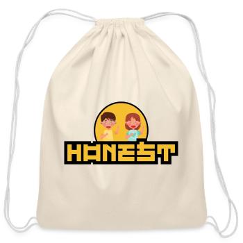 Sunny Duo Thumbs Up Hanestt - Cotton Drawstring Bag - natural - Front