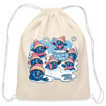 Berry Cold Battle - Cotton Drawstring Bag - natural - Front