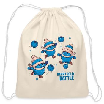 Berry Cold Battle - Cotton Drawstring Bag - natural - Front