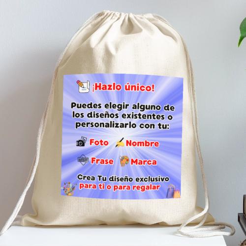 Personalized Souvenirs with Photo, Phrase, Design - Cotton Drawstring Bag