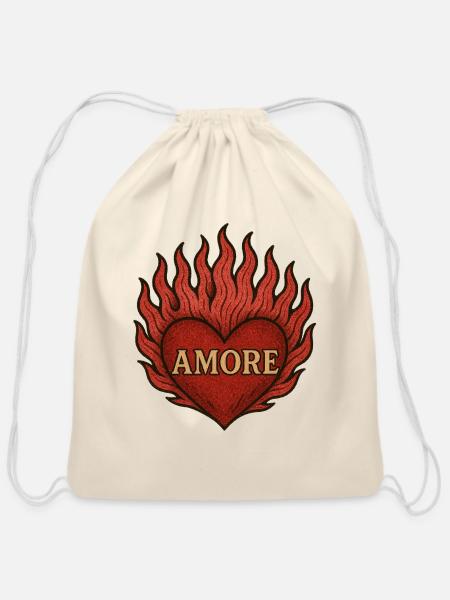 Amore - Cotton Drawstring Bag - natural