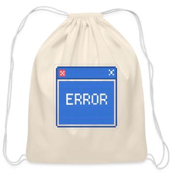 Retro Error Screen Design - Cotton Drawstring Bag - natural - Front