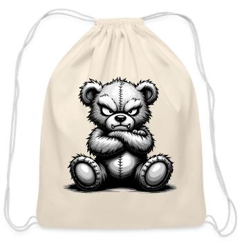 Grumpy Bear - Cotton Drawstring Bag - natural - Front