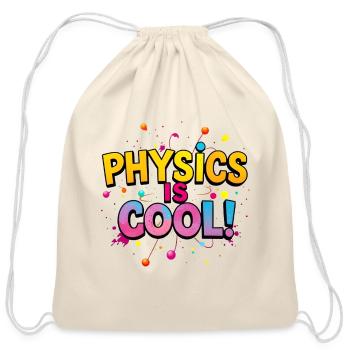 Physics is Cool Neon Splash - Cotton Drawstring Bag - natural - Front