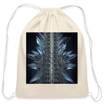 Iridescent Spine Star - Cotton Drawstring Bag - natural - Front