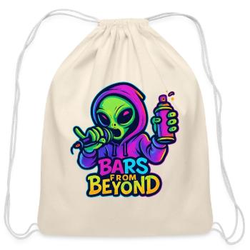 Bars From Beyond Neon Alien - Cotton Drawstring Bag - natural - Front