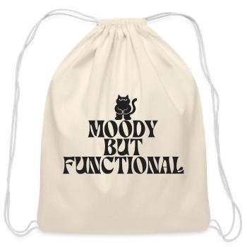 Moody But Functional - Cotton Drawstring Bag - natural - Front